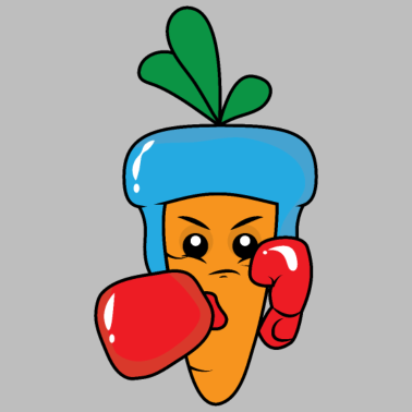 Motiv Karotte Boxer Cartoon