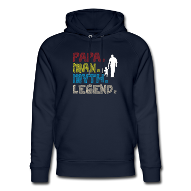 Geburtstagsgeschenk Vater Hoodie - Papa Man Myth Legend Papa mit Kind