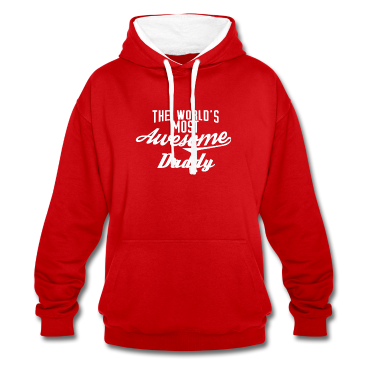 Geburtstagsgeschenk Vater Hoodie - The world's most awesome Daddy - weiß