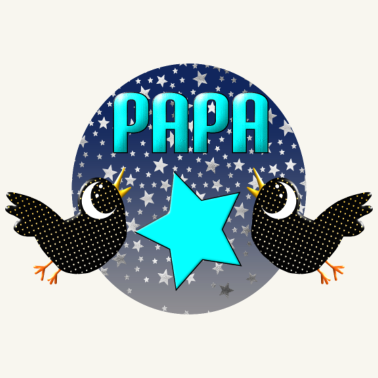 Motiv Papa werden Vatertag Familie Sternenhimmel Raben