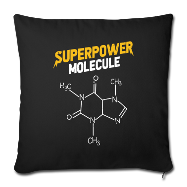 Geburtstagsgeschenk Vater Kissenbezug - Caffeine Superpower Molecule Geschenk