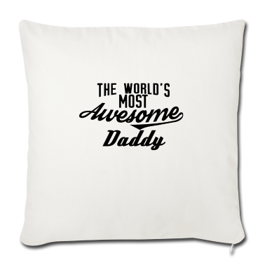 Geburtstagsgeschenk Vater Kissenbezug - The world's most awesome Daddy - schwarz