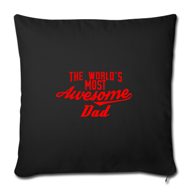 Geburtstagsgeschenk Vater Kissenbezug - The world's most awesome Dad - rot