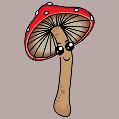 Motiv Roter Pilz-Cartoon