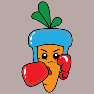Motiv Karotte Boxer Cartoon