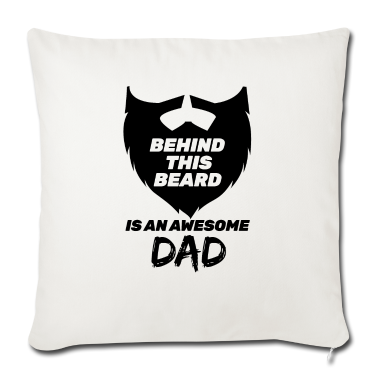Geburtstagsgeschenk Vater Kissenbezug - Hinter diesem Bart ist ein ehrfürchtiger Vater lustige Väter