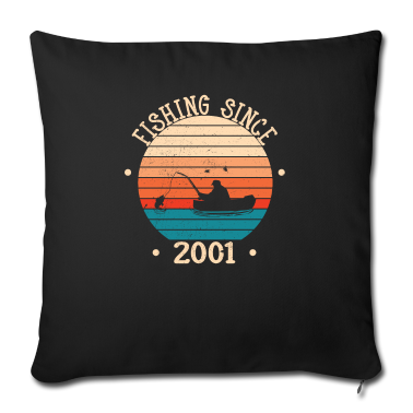 Geburtstagsgeschenk Vater Kissenbezug - Fischer Angler geboren 2001 Geburtstagsgeschenk