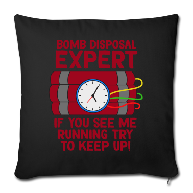 Geburtstagsgeschenk Vater Kissenbezug - Ehrfürchtiger Experte Tshirt Design Bombenentsorgung Experte