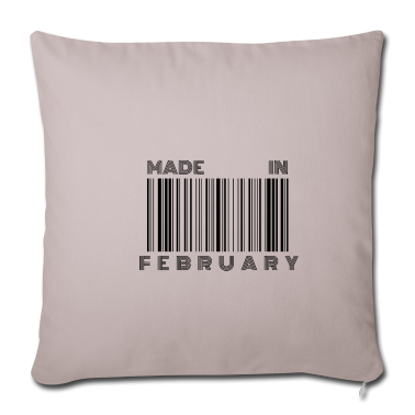 Geburtstagsgeschenk Vater Kissenbezug - Made in February | Geburtstagsgeschenk Februar
