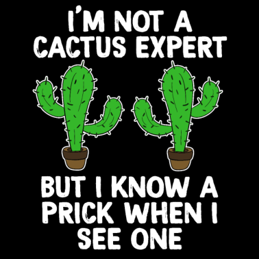 Motiv Ehrfürchtiger sachverständiger T-Shirt Entwurf CACTUS EXPERT