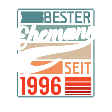 Motiv 25. Hochzeitstag Mann Bester Ehemann Seit 1996