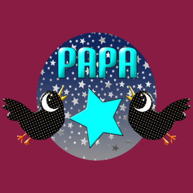 Motiv Papa werden Vatertag Familie Sternenhimmel Raben