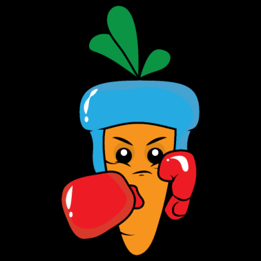 Motiv Karotte Boxer Cartoon