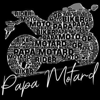 Motiv Papa Biker Geburtstagsgeschenk Wortwolke