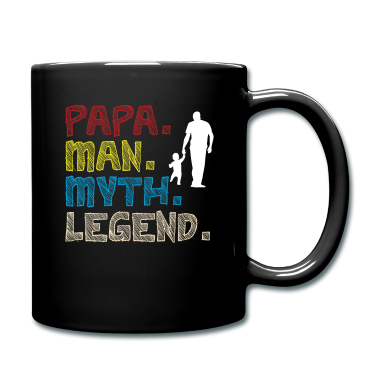 Geburtstagsgeschenk Vater Tasse - Papa Man Myth Legend Papa mit Kind