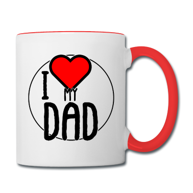 Geburtstagsgeschenk Vater Tasse - Ich liebe meinen Vater.