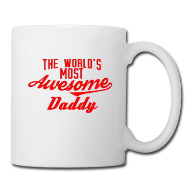 Geburtstagsgeschenk Vater Tasse - The world's most awesome Daddy - rot