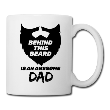 Geburtstagsgeschenk Vater Tasse - Hinter diesem Bart ist ein ehrfürchtiger Vater lustige Väter