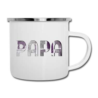 Geburtstagsgeschenk Vater Emaille Tasse - PAPA VATERTAG GEBURTSTAGSGESCHENK COOLER VATER