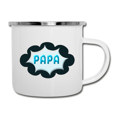 Geburtstagsgeschenk Vater Emaille Tasse - PAPA VATER GEBURTSTAGSGESCHENK