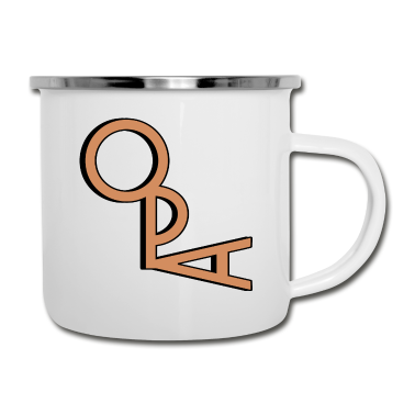 Geburtstagsgeschenk Vater Emaille Tasse - Cooler OPA SCHRIFTZUG GEBURTSTAGSGESCHENK Vater