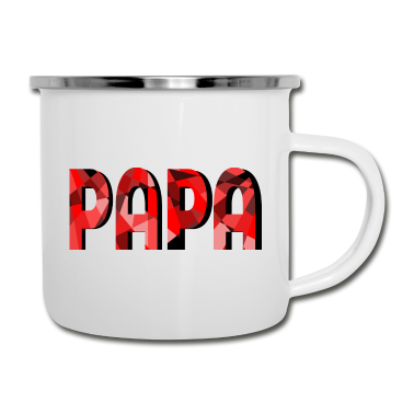 Geburtstagsgeschenk Vater Emaille Tasse - PAPA VATER VATERTAG GEBURTSTAGSGESCHENKE ROTTOENE