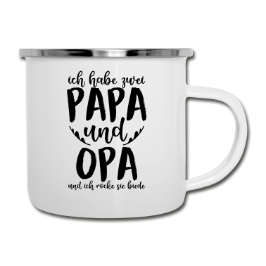 Geburtstagsgeschenk Vater Emaille Tasse - Vater Großvater Papa Opa Geburtstagsgeschenk