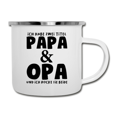 Geburtstagsgeschenk Vater Emaille Tasse - Vater Großvater Papa Opa Geburtstagsgeschenk