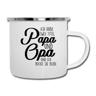 Geburtstagsgeschenk Vater Emaille Tasse - Vater Großvater Papa Opa Geburtstagsgeschenk