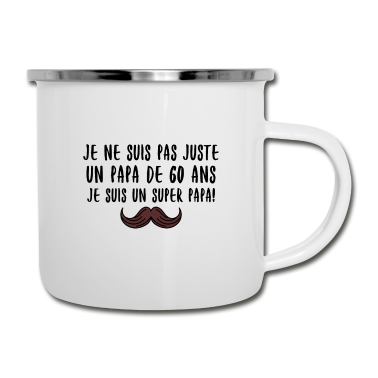 Geburtstagsgeschenk Vater Emaille Tasse - 60 Jahre alter Vater 60 Jahre Geburtstagsgeschenk