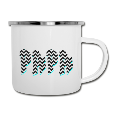 Geburtstagsgeschenk Vater Emaille Tasse - PAPA VATERTAG VATER WERDEN
