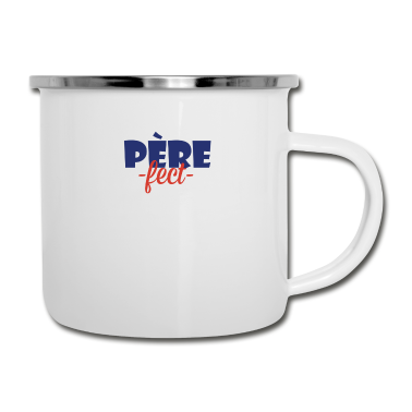 Geburtstagsgeschenk Vater Emaille Tasse - Vater fect