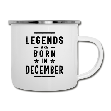 Geburtstagsgeschenk Vater Emaille Tasse - Geburtstagsgeschenk-Legenden werden im Dezember geboren