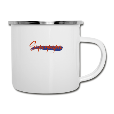 Geburtstagsgeschenk Vater Emaille Tasse - Super Vater