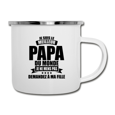 Geburtstagsgeschenk Vater Emaille Tasse - bester Vater Vater Geburtstagsväter