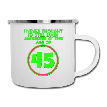 Geburtstagsgeschenk Vater Emaille Tasse - 45. Geburtstagsgeschenk Geburtstagsgeschenkparty
