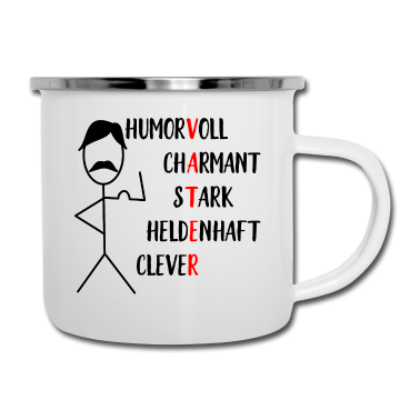 Geburtstagsgeschenk Vater Emaille Tasse - Vater