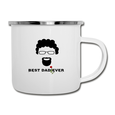 Geburtstagsgeschenk Vater Emaille Tasse - bester Vater überhaupt