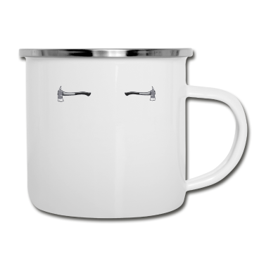 Geburtstagsgeschenk Vater Emaille Tasse - Bart Holzfäller Geschenk Geburtstagsgeschenk