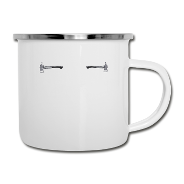 Geburtstagsgeschenk Vater Emaille Tasse - Bart Feuerwehr Geschenk Geburtstagsgeschenk