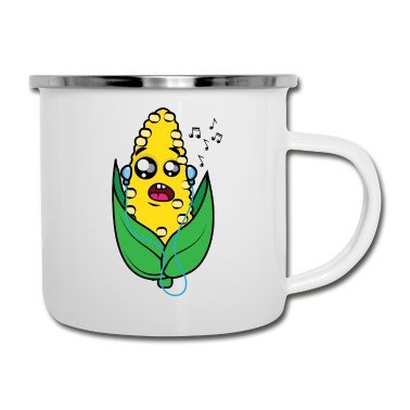 Geburtstagsgeschenk Vater Emaille Tasse - Corn Musik hören