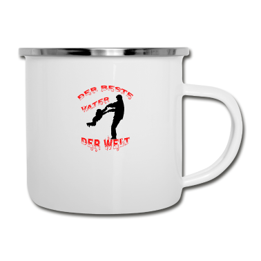 Geburtstagsgeschenk Vater Emaille Tasse - Der beste Vater der Welt