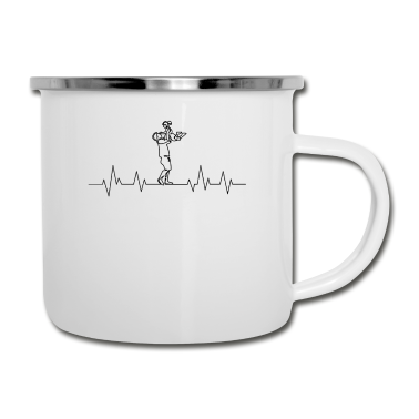 Geburtstagsgeschenk Vater Emaille Tasse - Vater und Tochter