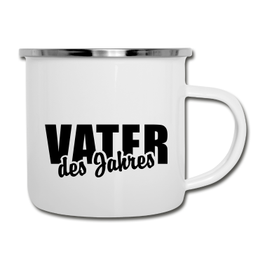 Geburtstagsgeschenk Vater Emaille Tasse - VATER des Jahres