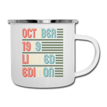 Geburtstagsgeschenk Vater Emaille Tasse - Oktober Cool Vintage Vintage Geburtstagsgeschenk
