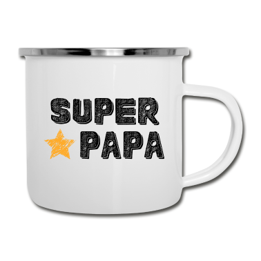 Geburtstagsgeschenk Vater Emaille Tasse - Super Vater Vater-Vater Geschenk
