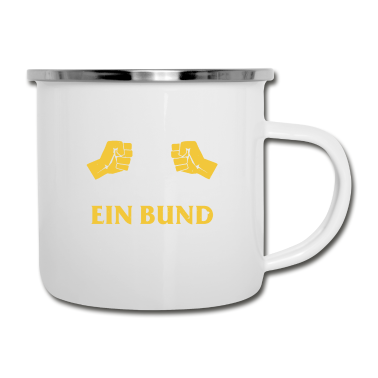 Geburtstagsgeschenk Vater Emaille Tasse - Vater und Sohn