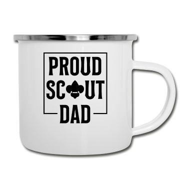 Geburtstagsgeschenk Vater Emaille Tasse - Pfadfinder Papa Vater