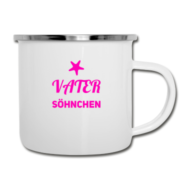 Geburtstagsgeschenk Vater Emaille Tasse - Väter und Söhne