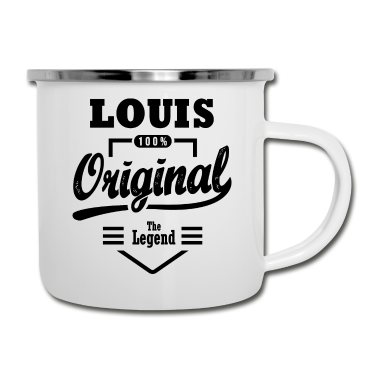 Geburtstagsgeschenk Vater Emaille Tasse - Nennen Sie LOUIS personalisierte Geburtstagsgeschenk Weihnachten